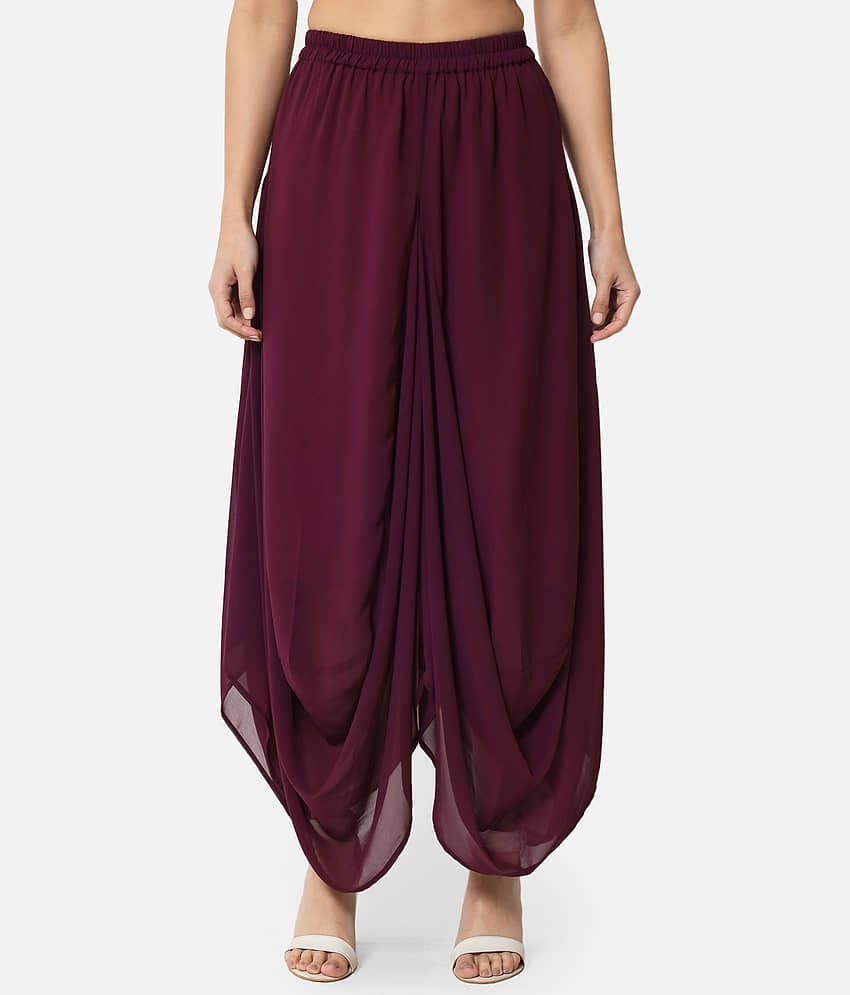 OTIRA Pack of 1 Georgette Flared Women's Palazzos ( Purple )