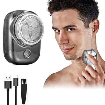 New Upgrade Mini Electric Shaver for Men | Ultra-Portable Cordless Beard Trimmer | Clean Shaving Pocket Machine for Face & Body Hair | USB Rechargeable Multipurpose Grooming Shaver for Travel, Office & Home (Original Series)