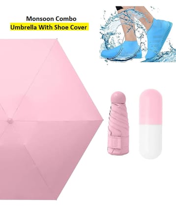 RAMDEV ENTERPRISE Pink 1 Fold Umbrella