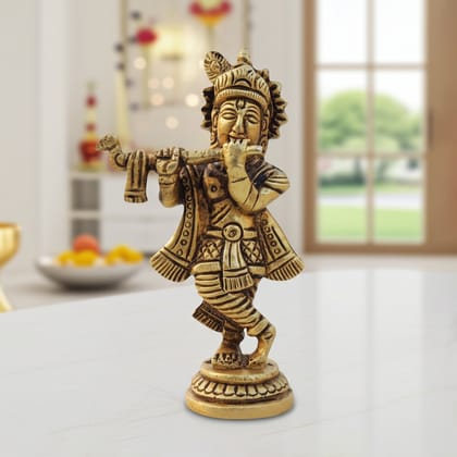 Brass Showpiece Krishnagod Idol Statue (BSMAS1672 K)