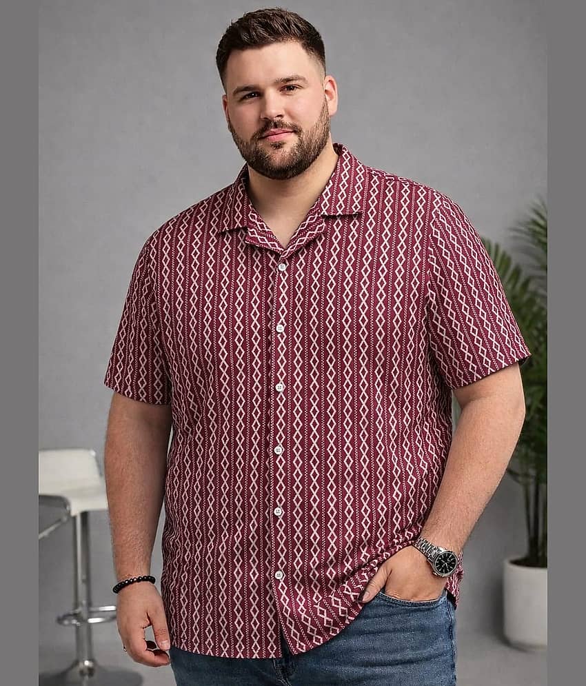 AUSTIVO Cotton Blend Regular Fit Printed Half Sleeves Men's Casual Shirt - Grey ( Pack of 1 )