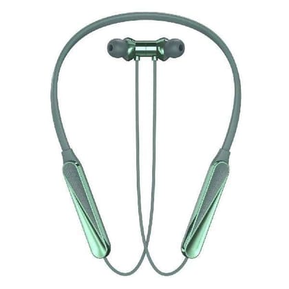 Wireless Neckband Bluetooth Earphones 72Hrs Music Dual Device Pairing Type C Charging Green Colour Wireless Neckband Bluetooth Earphones 72Hrs Music Dual Device Pairing Type C Charging Green Colour