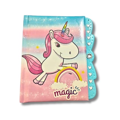 Magic Unicorn Lock Diary 12 × 15 cm with Key