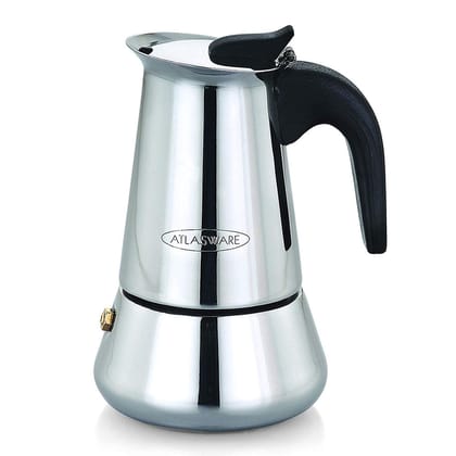 Atlasware Stainless Steel Coffee Maker (Size-4 Cup)