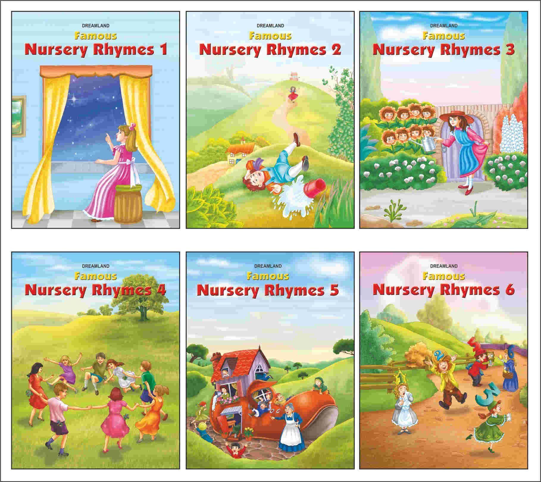 Famous Nursery Rhy. 1 to 6 (pack) [Paperback] Dreamland Publications