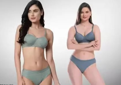 TheLingerieDoctor - Bra & Panty Set Solid - Multicolor Lingerie Set (Pack Of 2)