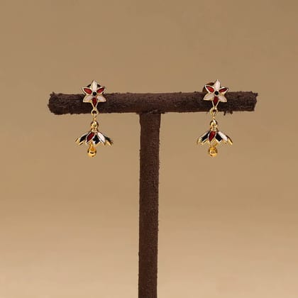 Multicolor - Handcrafted Paka Meenakari Earrings 131