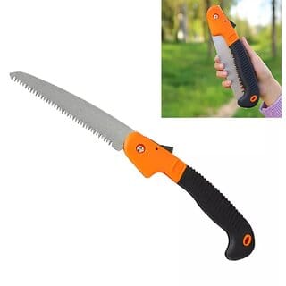 Branch Saws Hand Saw Outdoor Hacksaws Saw Blade Length 18 Cm Saw Blade Made Of Steel For Patio Repair Travel Camps 39 Cm Folding (Orange)