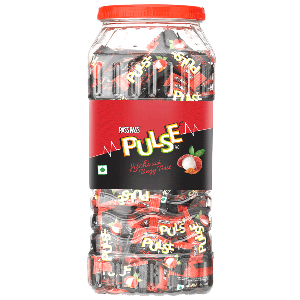 Pulse Candy Jar || Litchi Candy || 175 Pieces || 708.75 Grams