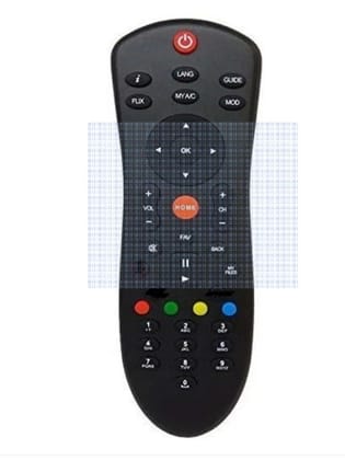 Dishtv DISH TV ZAPPER REMOTE STB D-4008, STB D-5008, STB D-7000 Remote Controller  (Black)