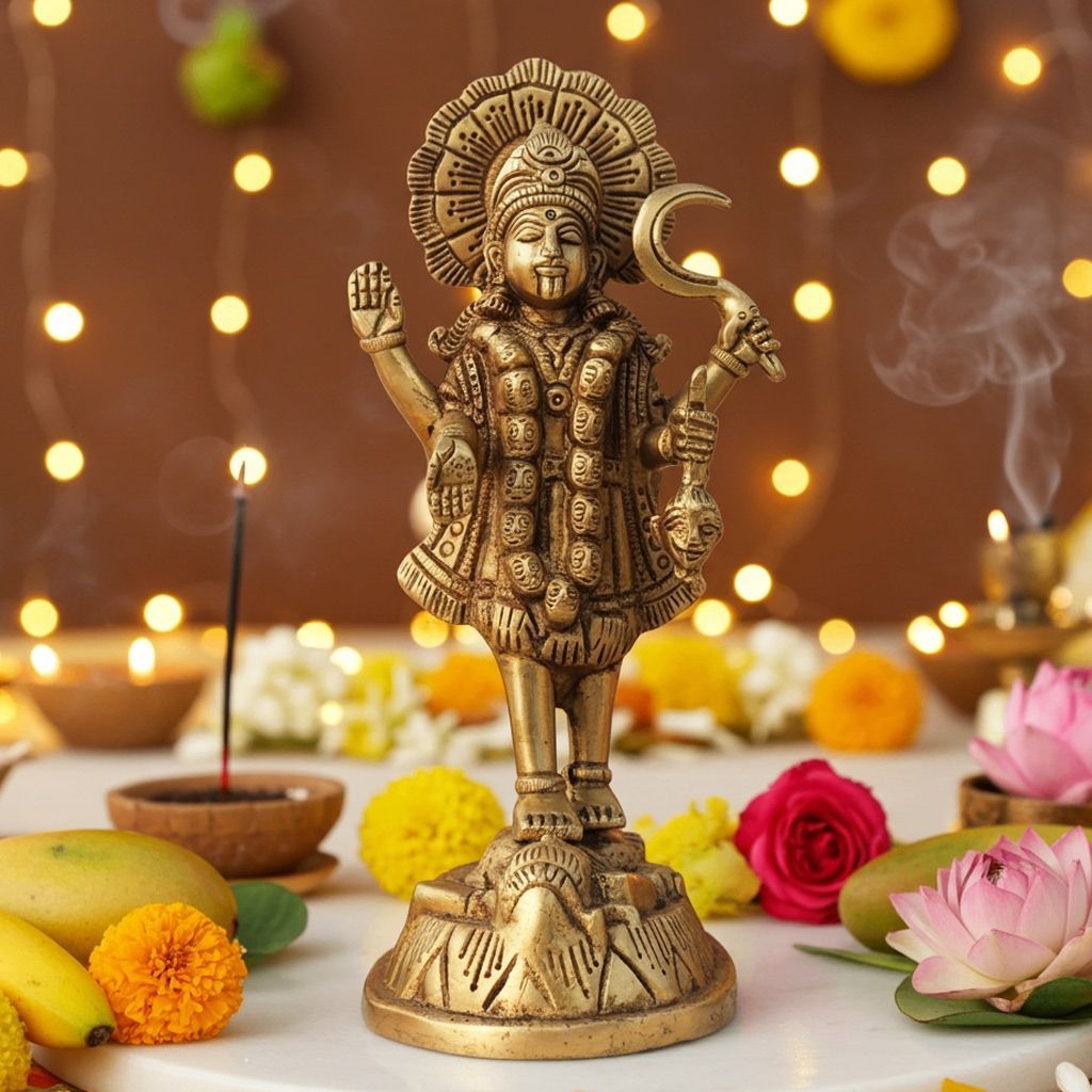 Brass Showpiece Kali Maa God Idol Statue (BSMAS1599 D)