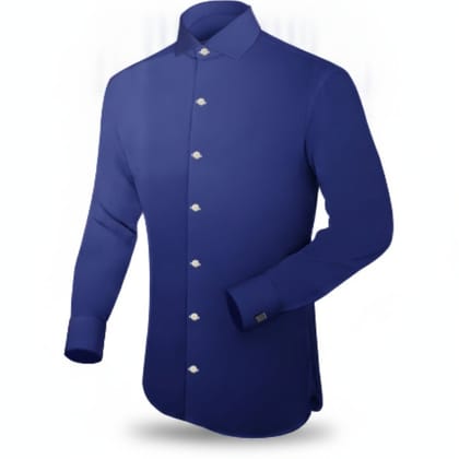 Men's Solid Formal Blue Shirt