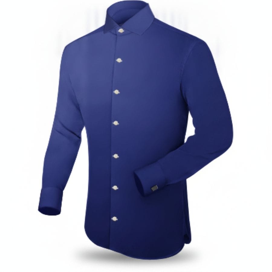 Men's Solid Formal Blue Shirt