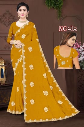 NC MOR Woven Design Sarees