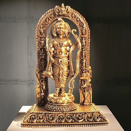Brass Ram Ji God Idol Statue - 6 Inch Home Temple Decoration (BSMAS1802 G) Brass Ram Ji God Idol Statue - 6 Inch Home Temple Decoration (BSMAS1802 G)