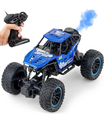 Remote Control Car For Kids With Mist Smoke Effect 2 Wd Monster Truck Rock Crawler Climbing Rc Toy Vehicle Car For Boys And Girls (Multicolor, Pack of 1)