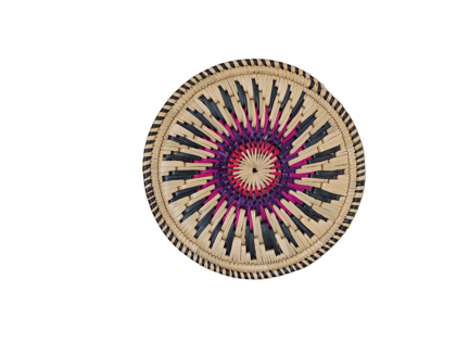 Rampur Mahila Samuh Handmade Moonj Decorative Wall Hanging Plate for Home and Offices
