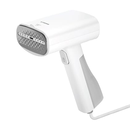 HAVELLS Vela Handheld Garment Steamer for Clothes | 1100 Watt | 360 Steaming | Anti-Spill Technology | Quick Steam Ready |100ml Detachable Tank | Upto 22g/min Steaming Rate | 2 Year Warranty | White HAVELLS Vela Handheld Garment Steamer for Clothes | 1100 Watt | 360 Steaming | Anti-Spill Technology | Quick Steam Ready |100ml Detachable Tank | Upto 22g/min Steaming Rate | 2 Year Warranty | White