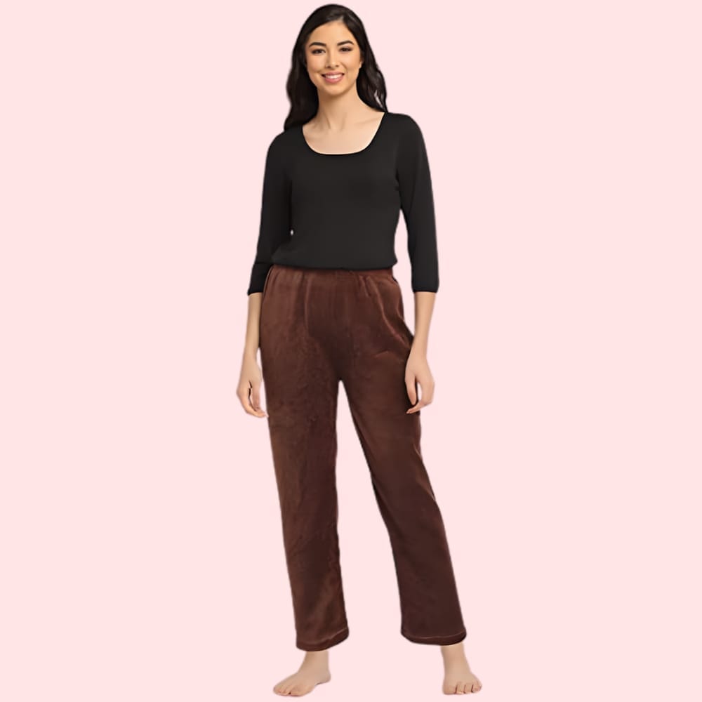 Womens Winter Cozy Warm Soft Fleece Pajama Pack of 2