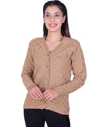 Ogarti Acrylic Round Neck Women's Cardigans Dress - Grey ( Single )