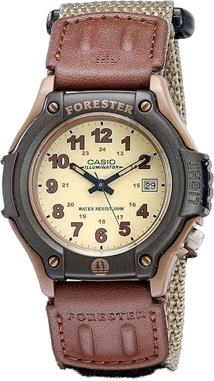 Rugged Analog Watch with Durable Leather Strap