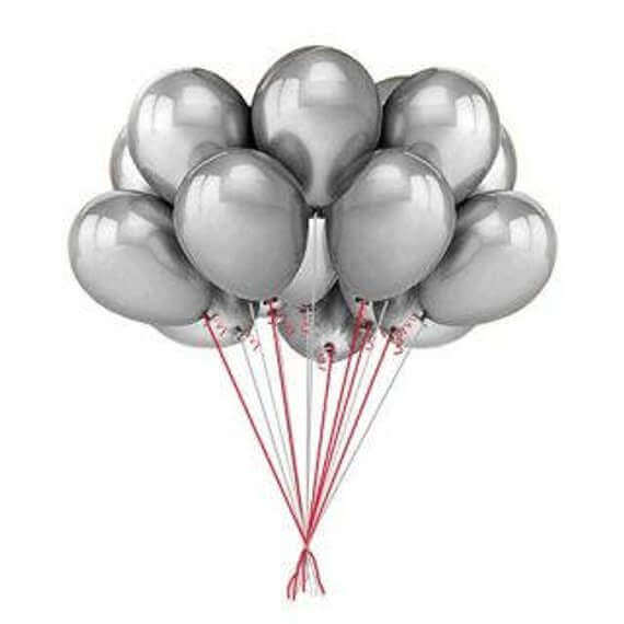 Wanna Party Chrome Silver Balloons