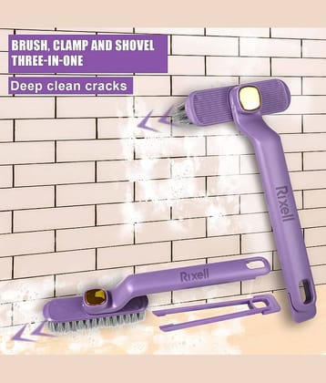 Multi-Function Rotating Crevice Cleaning Brush, Hard Bristle Crevice Gap Brush, 360 Degree Rotating