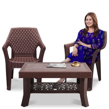 MAHARAJA Plastic Chair & Table Combo | Elegant Design for Indoor & Outdoor Use | Lightweight & Durable MAHARAJA Plastic Chair & Table Combo | Elegant Design for Indoor & Outdoor Use | Lightweight & Durable