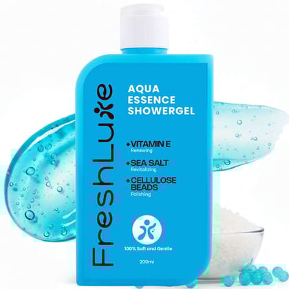 FreshLuxe Aqua Essence Shower Gel |  Deep Hydration & All-Day Freshness | 200 ml | 400 ml