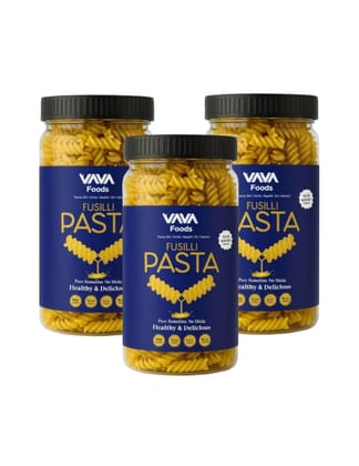 VAVA Foods Pure Semolina Pasta, 400g | Healthy, Nutrient-Rich & No Maida, Pack Of 3 VAVA Foods Pure Semolina Pasta, 400g | Healthy, Nutrient-Rich & No Maida, Pack Of 3