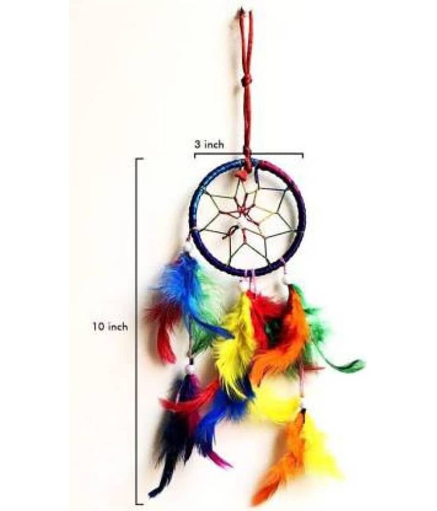 new lucky Feather Multicolour Dream Catcher - Pack of 1 ( X cms )