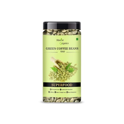 ManHar Organics Columbian Green Coffee Beans 150gm Jar- Natural Immunity Booster and Weight Management Partner