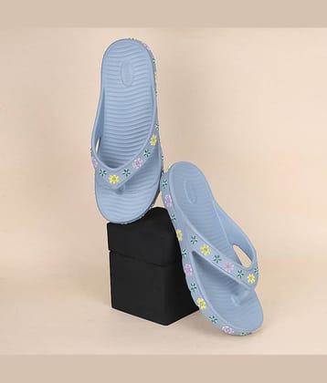Aqualite Blue Women's Thong Flip Flop