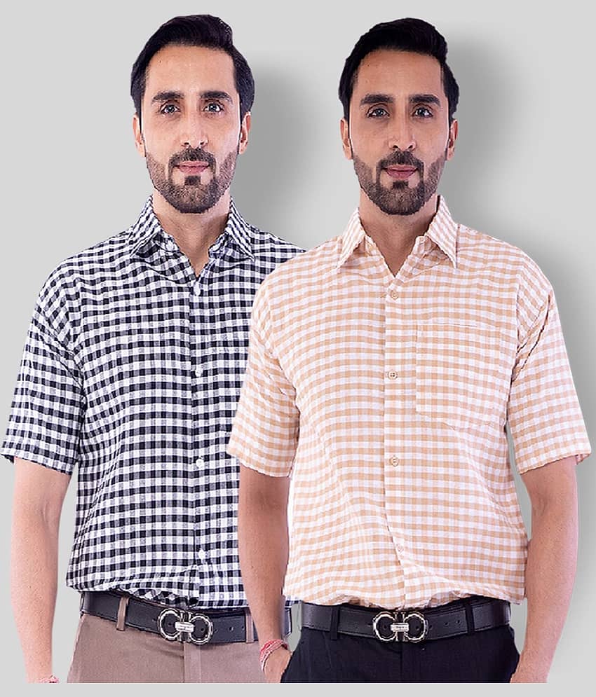 DESHBANDHU DBK - Multicolor Cotton Regular Fit Men's Casual Shirt (Pack of 2 )
