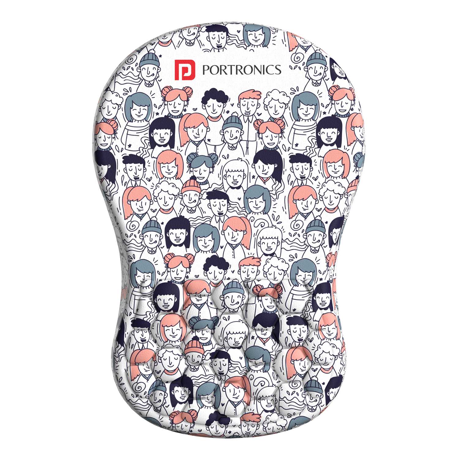 Portronics Comfipad, Mouse pad, Ergonomic Design, Premium Cushioning, Smooth Surface, Non-Slip Base