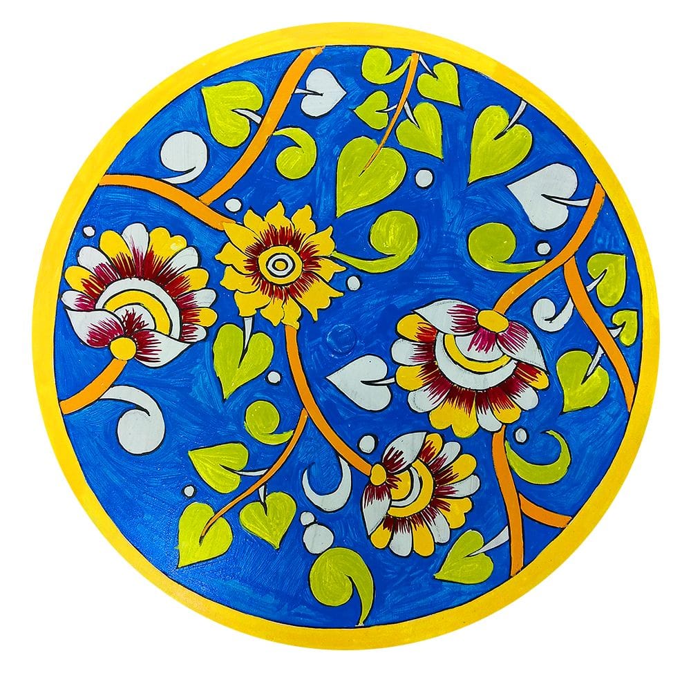 Kalamkari Art On Round MDF DIY Kit by Penkraft
