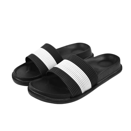 SLIPOVER Flip Flop Slippers for Men (Twin Shade) Stylish|Comfortable|Soft|Lightweight|Anti-Skid|Lab tested|Casual|EVA Slippers|Chappal|Slides, Suitable for: Womens|Girls|Color: Black