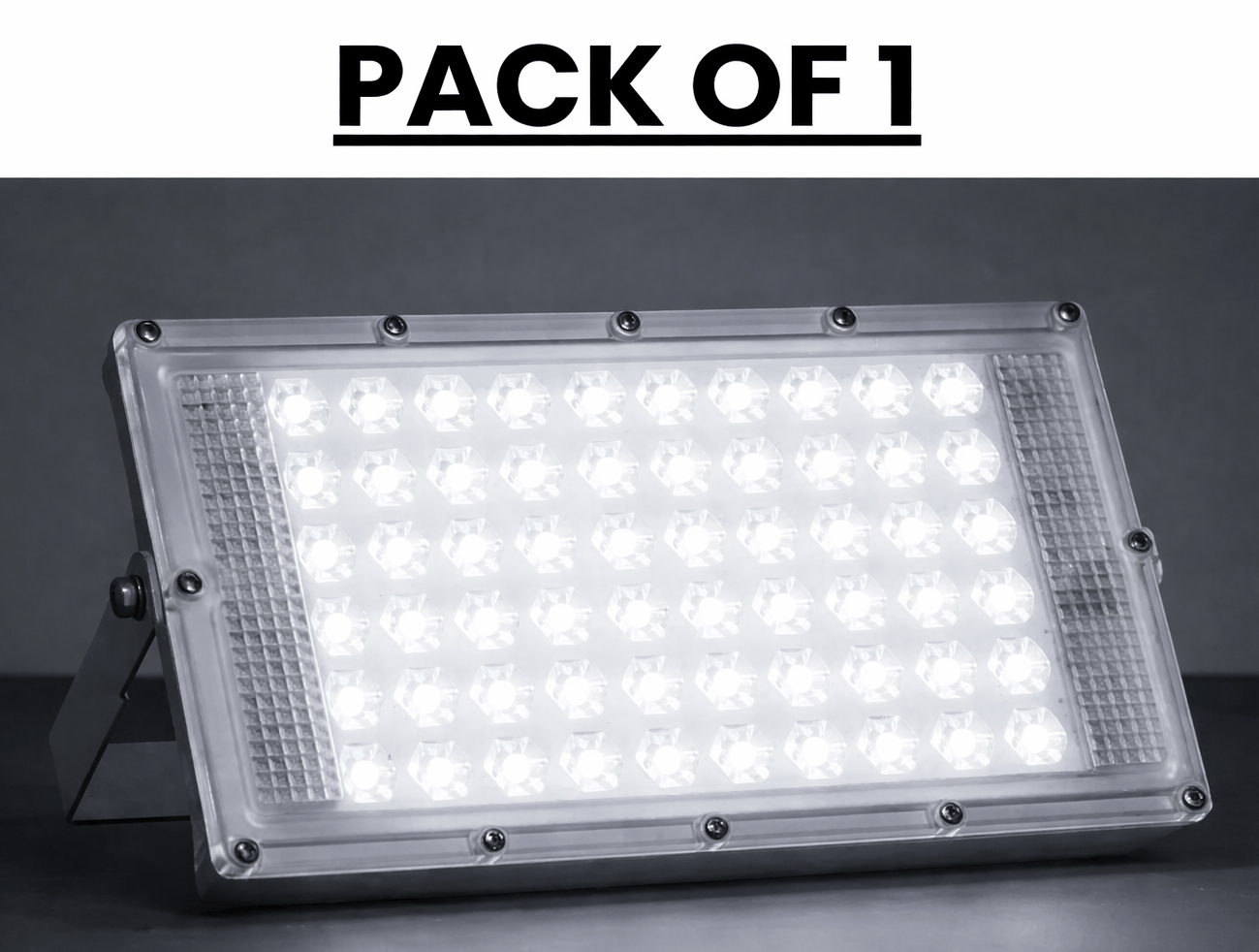 SPARKWORLD 50 Watt Brick White Colour Flood Light for Outdoor (Pack of 1) Flood Light Outdoor Lamp (White) | Colour: White (Pack of 1)