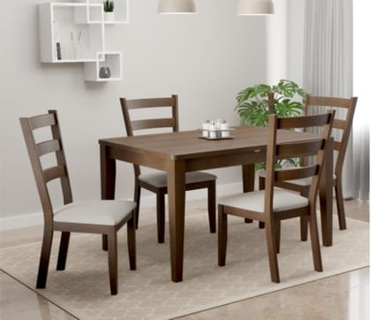 Eros Furniture Barados Premium Solid Wood Extension Dining Table with Expandable Top Mechanism