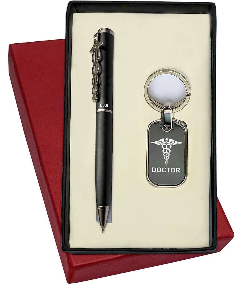 UJJi Doctor Logo Clip Metal Pen with Keyring