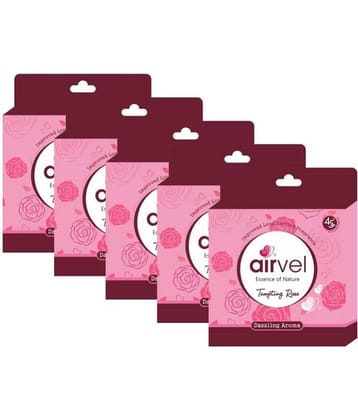 Airvel Bathroom Air Freshener Blocks Rose Fragrance for Home & Office Use 75g ( Pack of 5 )
