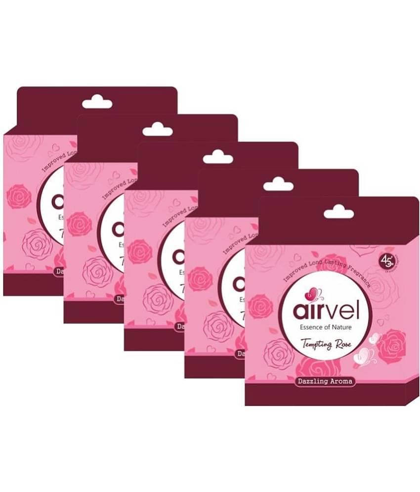 Airvel Bathroom Air Freshener Blocks Rose Fragrance for Home & Office Use 75g ( Pack of 5 )