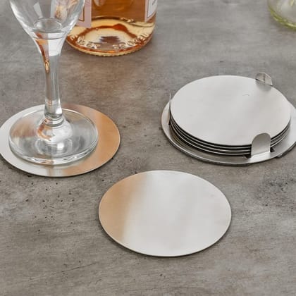 Elegant Round Coasters with Holder - A Unique Gift Choice
