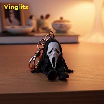 Vinglits Fantasy Shelf 3D Printed Keychains – Articulated Animal Toys, Pocket-Friendly Keyrings, Stress Relief Desk Toys for Kids & Adults, Collectible Accessories (Ghost - Boogie, Medium)