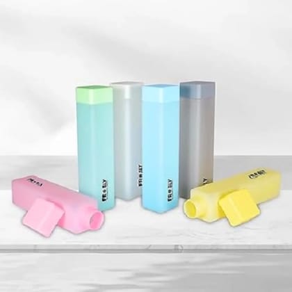 Frosty Plastic Food Grade Fridge Square Water Bottle Gift Set (6 Pieces, 1L, Assorted)  by Ruhi Import Store