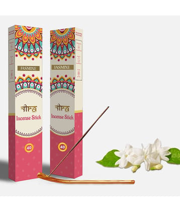 Nira Fragrances Incense Stick Jasmine 80 Pieces ( Pack of 2 )
