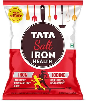Tata Salt Iron Health, Double Fortified Salt with Iron & Iodine