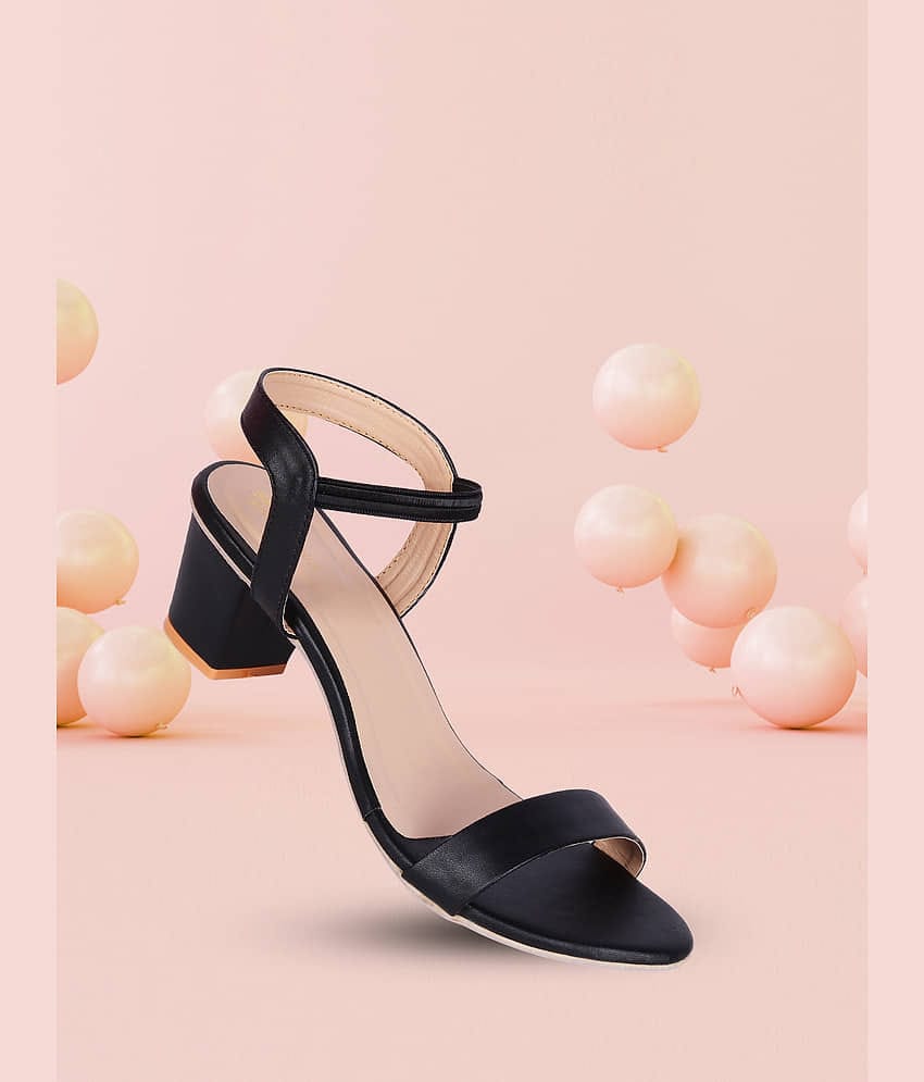 Picktoes Black Women's Sandal Heels