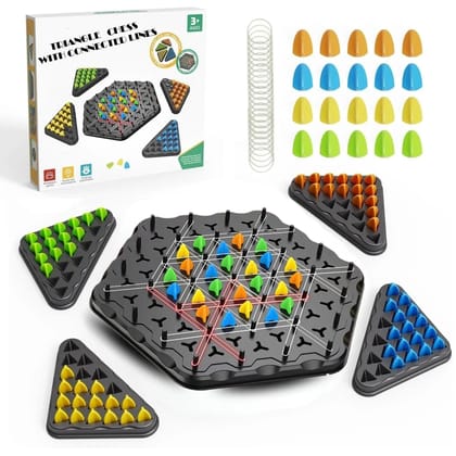 Braintastic Chain Triangular Chess Board Game for Kids | Educational Strategy Indoor Game for Boys Girls Ages 7-14 | Fun Family Learning Board Game Gift for Kids 8-12