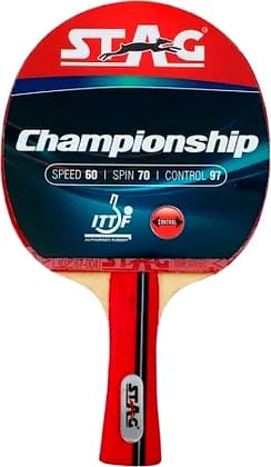 STAG Championship ITTF Approved Rubber Intermediate Table Tennis Bat (Packing - 1 Unit) by Total Sporting And Fitness Solutions Pvt Ltd